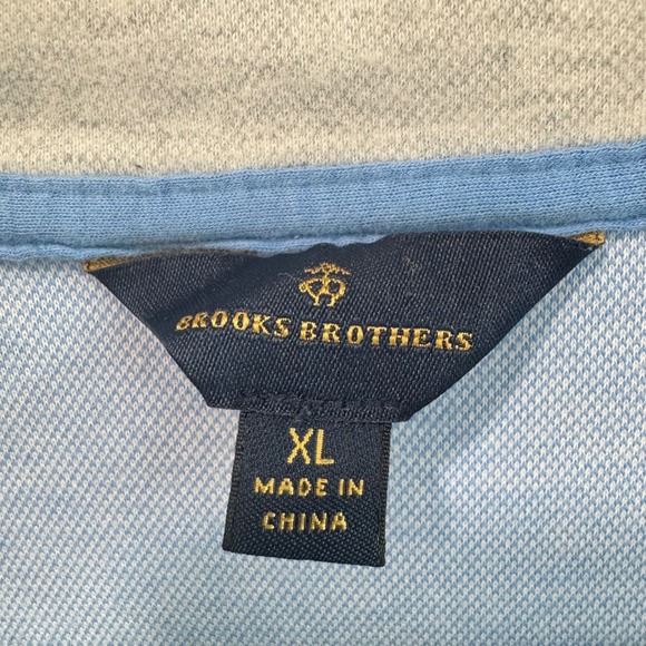 Brooks‎ Brothers Mens Light Blue 1/4 Zip Pullover Sweatshirt Size XL Long Sleeve - Picture 3 of 10